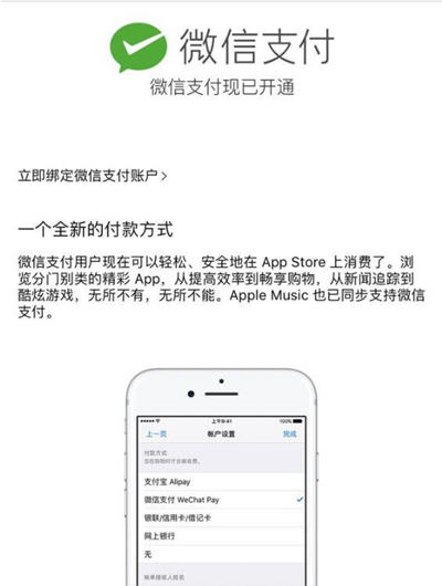 appstore微信付款