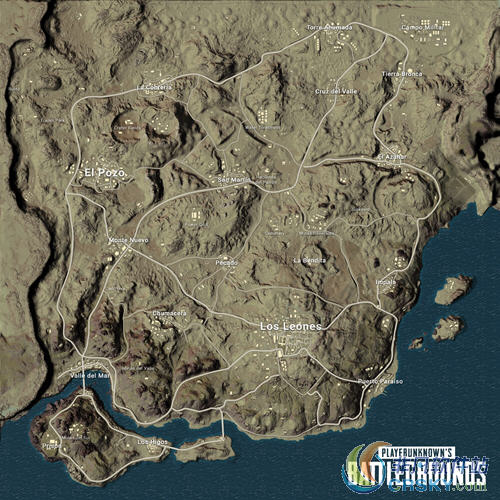 绝地求生大逃杀沙漠地图