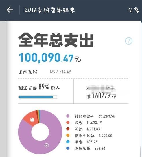 2017年支付宝年度账单出炉啦2