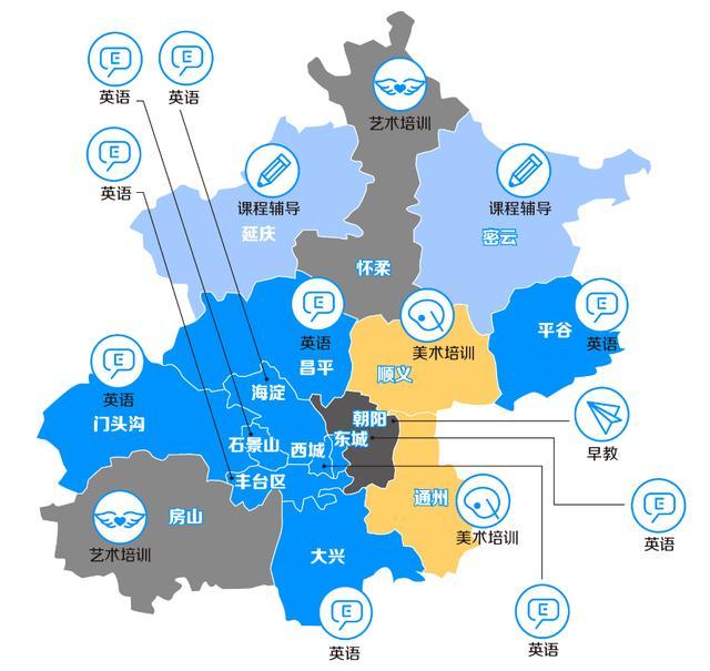 高德地图发布了北京“起跑线”地图 搜索最火辅导班