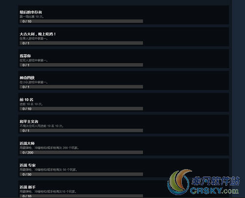 绝地求生大逃杀游戏成就