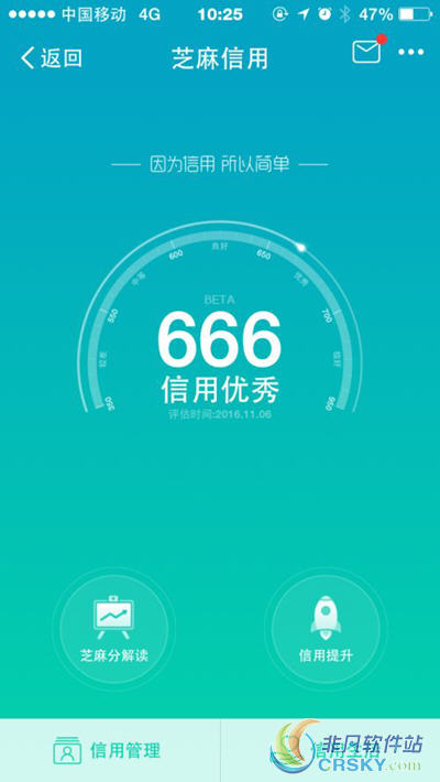 支付宝蚂蚁信用750分
