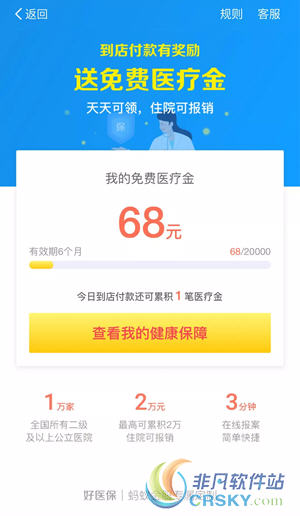 支付宝免费医疗金