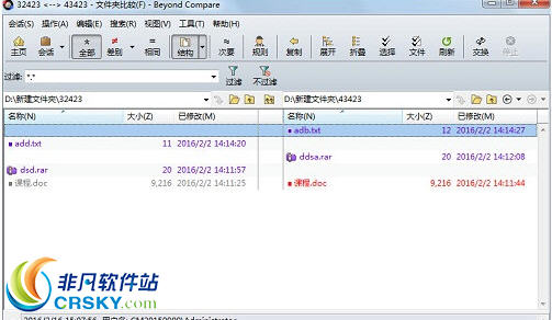 Beyond Compare文件夹比较1
