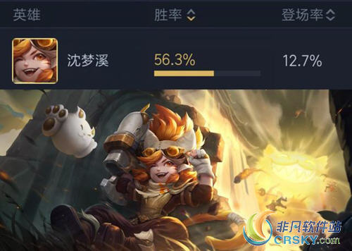 王者荣耀沈梦溪胜率