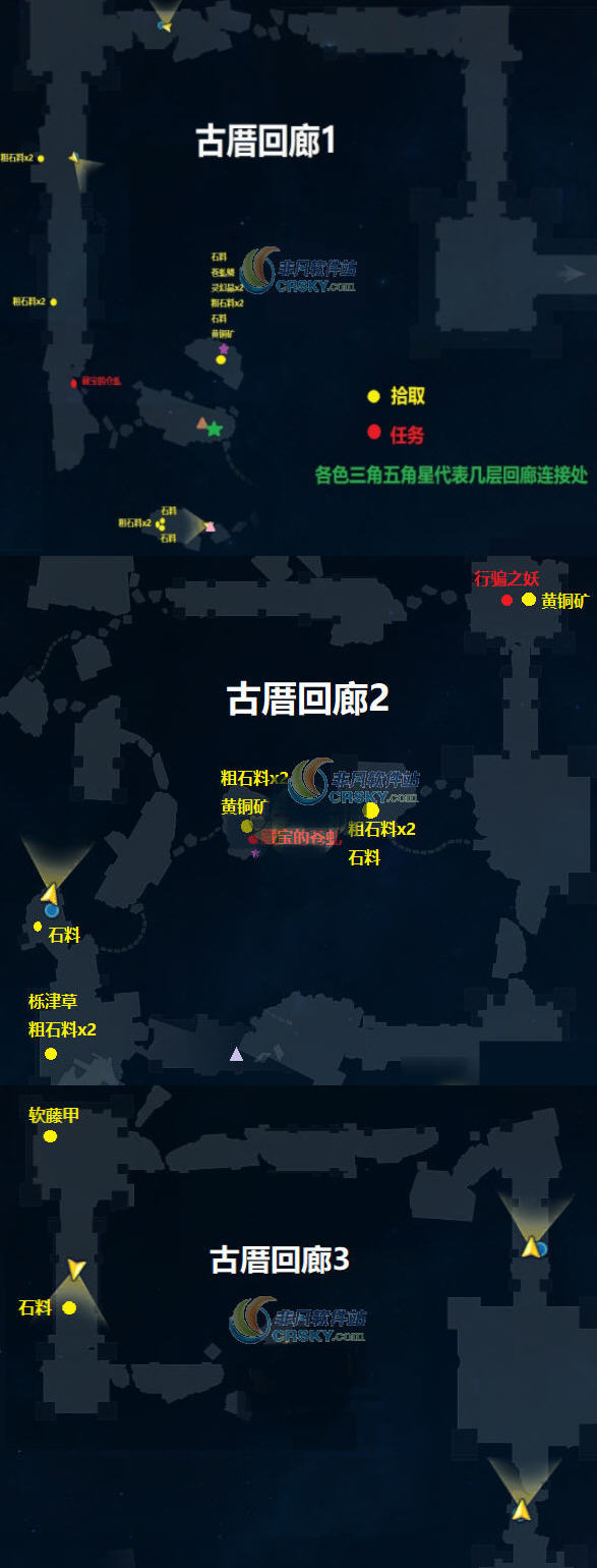 古厝回廊采集资源分布图