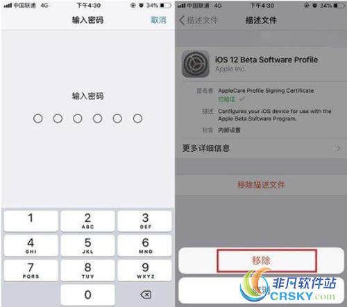 ios12描述文件怎么删除